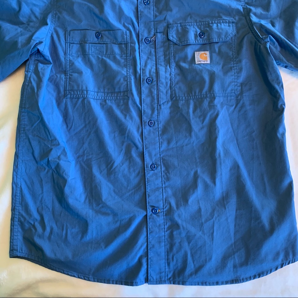 NWOT CARHARTT Force Ridgefield Button Down Short Sleeve Shirt sz Large - Picture 6 of 13
